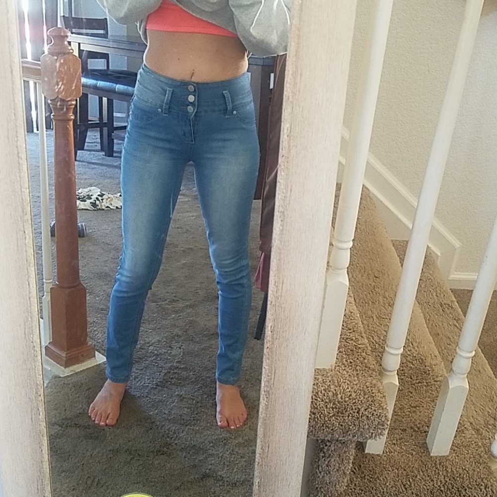 Ymi high waist 3 button jeans